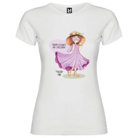 T-SHIRT PENSIERI COLORATI – TROPPO ELEGANTE PER STRESSARMI