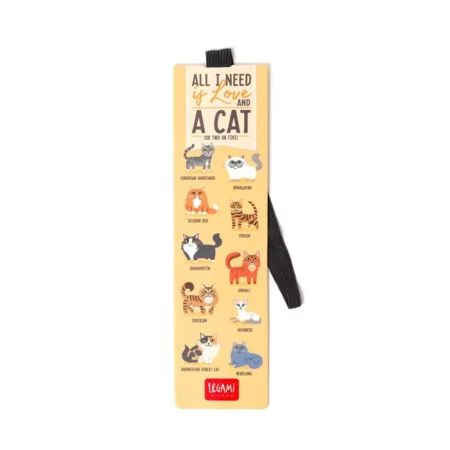 Segnalibro Illustrato con Elastico - Kitty - Bookmark